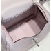 Hermes Lindy Mini Bag In Mauve Pale Clemence Leather