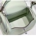 Hermes Lindy Mini Bag In Vert Fizz Clemence Leather