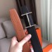 Hermes H dAncre Reversible Belt In Brown/Noir Leather