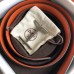 Hermes H dAncre Reversible Belt In Orange/Noir Leather