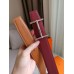 Hermes H dAncre Reversible Belt In Gold/Red Epsom Leather