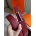 Hermes H dAncre Reversible Belt In Gold/Red Epsom Leather