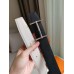 Hermes H dAncre Reversible Belt In Black/White Epsom Leather