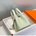 Hermes Picotin Lock 18 Bag In Vert Fizz Clemence Leather
