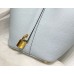 Hermes Picotin Lock 22 Bag In Blue Brume Clemence Leather