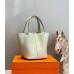 Hermes Picotin Lock 22 Bag In Vert Fizz Clemence Leather