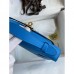 Hermes Kelly Pochette Handmade Bag In Blue Zanzibar Swift Calfskin