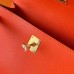 Hermes Kelly Pochette Handmade Bag In Rouge Piment Swift Calfskin