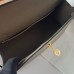Hermes Kelly Pochette Handmade Bag In Taupe Swift Calfskin