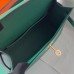 Hermes Kelly Pochette Handmade Bag In Vert Vertigo Swift Calfskin