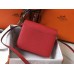 Hermes Mini Sac Roulis 18cm Bag In Red Evercolor Calfskin