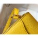 Hermes Mini Sac Roulis 18cm Bag In Yellow Evercolor Calfskin