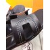 Hermes Oran Sandals In Black Leather With Stitched Detail