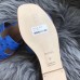 Hermes Oran Sandals In Blue Hydra Ostrich Leather