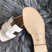 Hermes Oran Sandals In White Ostrich Leather