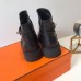Hermes Veo Ankle Boots In Black Calfskin