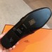 Hermes Womens Oz Mules in Black Leather
