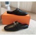 Hermes Womens Oz Mules in Black Leather
