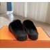 Hermes Womens Oz Mules in Black Leather