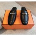 Hermes Womens Oz Mules in Black Leather