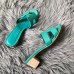 Hermes Oasis Sandals In Vert Veronese Epsom Leather