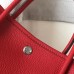 Hermes Red Clemence Garden Party 30cm Handmade Bag