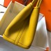 Hermes Yellow Clemence Garden Party 30cm Handmade Bag