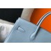 Hermes Birkin 30cm 35cm Bag In Blue Lin Clemence Leather