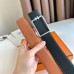 Hermes Tube H Reversible Belt 38MM in Gold Clemence Leather