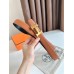 Hermes H Reversible Belt 38MM in Gold Clemence Leather