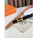 Hermes H Reversible Belt 38MM in Gold Clemence Leather