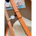 Hermes Orange Epsom Kelly Belt With Palladium Hardware