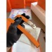 Hermes Orange Epsom Kelly Belt With Palladium Hardware