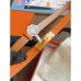 Hermes Orange Epsom Kelly Belt With Palladium Hardware