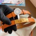 Hermes Orange Epsom Kelly Belt With Palladium Hardware