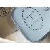 Hermes Blue Lin Evelyne II TPM Messenger Bag