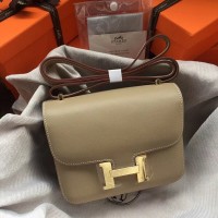 Hermes Mini Constance 18cm Grey Epsom Bag