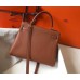 Hermes Brown Clemence Kelly 25cm GHW Bag