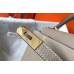 Hermes Grey Clemence Kelly 25cm GHW Bag