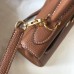 Hermes Brown Clemence Kelly 28cm Bag