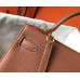 Hermes Brown Clemence Kelly 28cm Bag