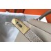 Hermes Grey Clemence Kelly 28cm Bag