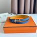 Hermes Gamma 13mm Belt in Yellow Epsom Leather and Blue Swift Leather