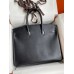 Hermes Black Box Birkin Retourne 35cm Handmade Bag
